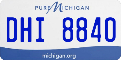MI license plate DHI8840