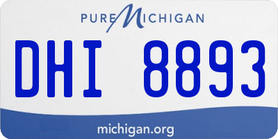 MI license plate DHI8893