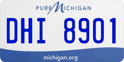 MI license plate DHI8901