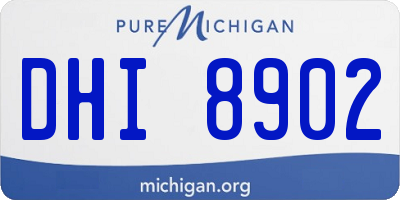MI license plate DHI8902