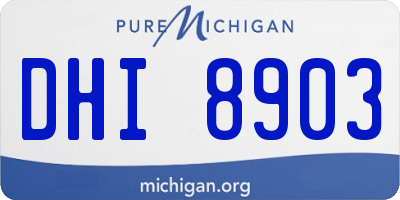 MI license plate DHI8903
