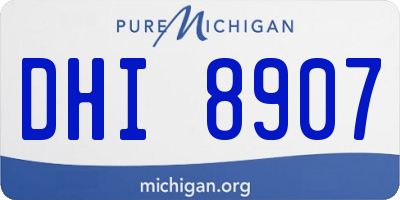 MI license plate DHI8907
