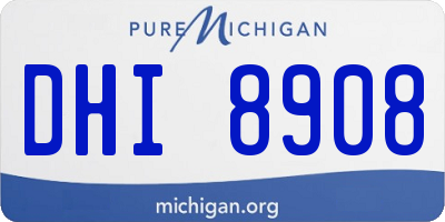 MI license plate DHI8908