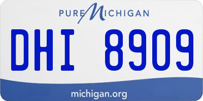 MI license plate DHI8909