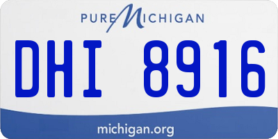 MI license plate DHI8916