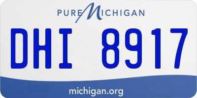 MI license plate DHI8917