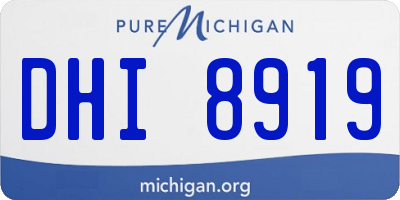 MI license plate DHI8919
