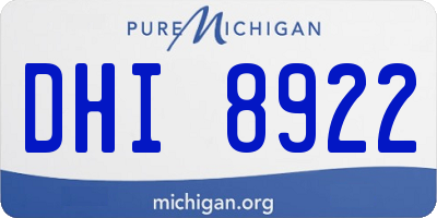 MI license plate DHI8922