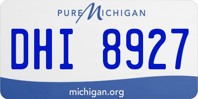 MI license plate DHI8927