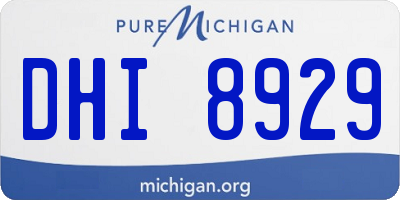 MI license plate DHI8929