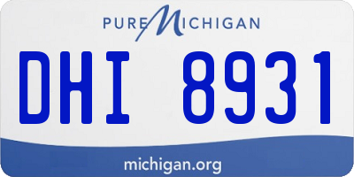 MI license plate DHI8931