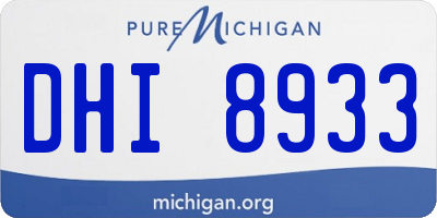 MI license plate DHI8933