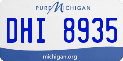 MI license plate DHI8935