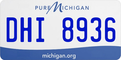 MI license plate DHI8936