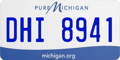MI license plate DHI8941