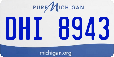 MI license plate DHI8943