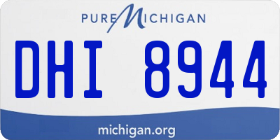 MI license plate DHI8944