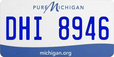 MI license plate DHI8946