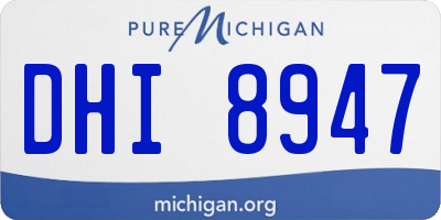 MI license plate DHI8947