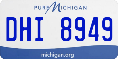 MI license plate DHI8949