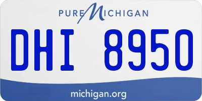 MI license plate DHI8950