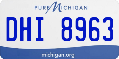 MI license plate DHI8963