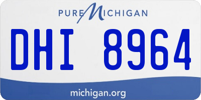 MI license plate DHI8964
