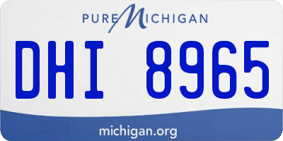 MI license plate DHI8965