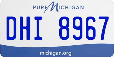 MI license plate DHI8967