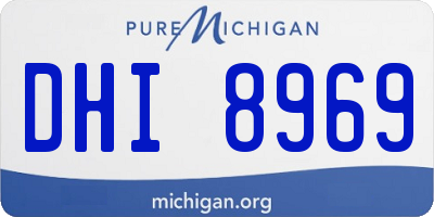 MI license plate DHI8969