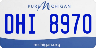 MI license plate DHI8970
