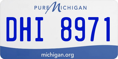MI license plate DHI8971