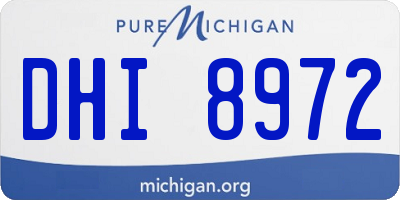 MI license plate DHI8972