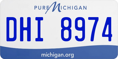 MI license plate DHI8974