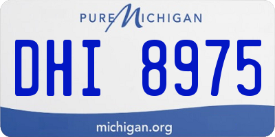 MI license plate DHI8975