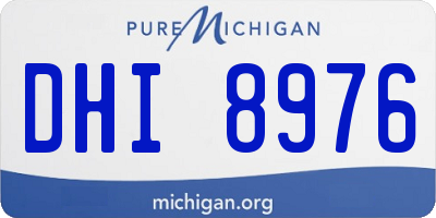 MI license plate DHI8976