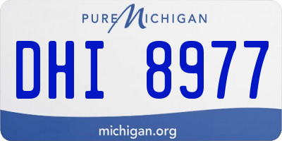 MI license plate DHI8977
