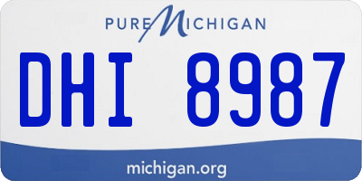 MI license plate DHI8987