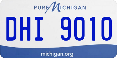 MI license plate DHI9010