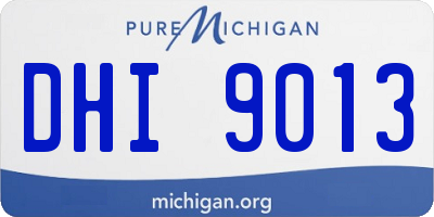 MI license plate DHI9013