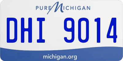 MI license plate DHI9014