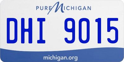 MI license plate DHI9015