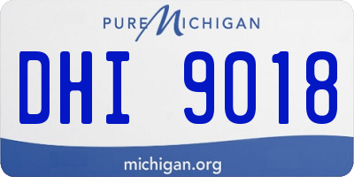 MI license plate DHI9018