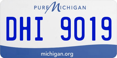 MI license plate DHI9019