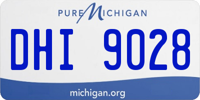 MI license plate DHI9028