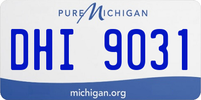 MI license plate DHI9031