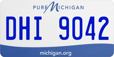 MI license plate DHI9042