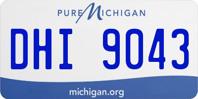 MI license plate DHI9043