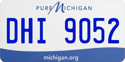 MI license plate DHI9052