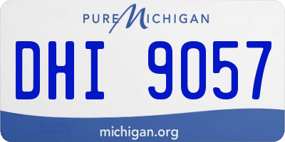 MI license plate DHI9057